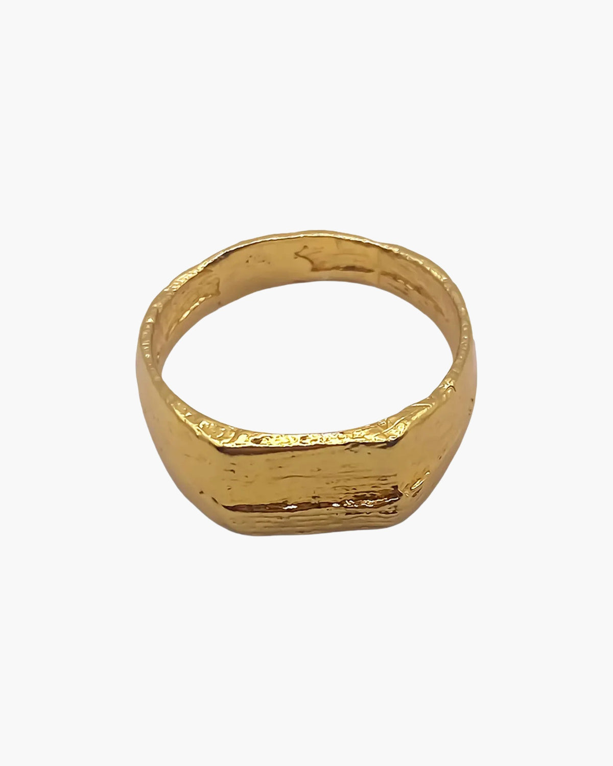 Handmade Oceanpressed Ring luxury jewelry, Sterling silver, luxurious look, front view