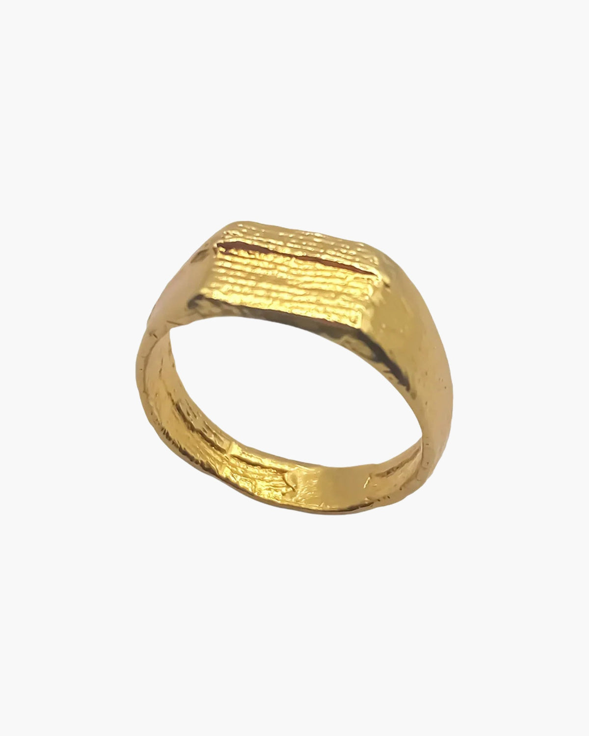 Oceanpressed Ring artisan crafted ring in 18ct Gold Vermeil, timeless style, lifestyle shot