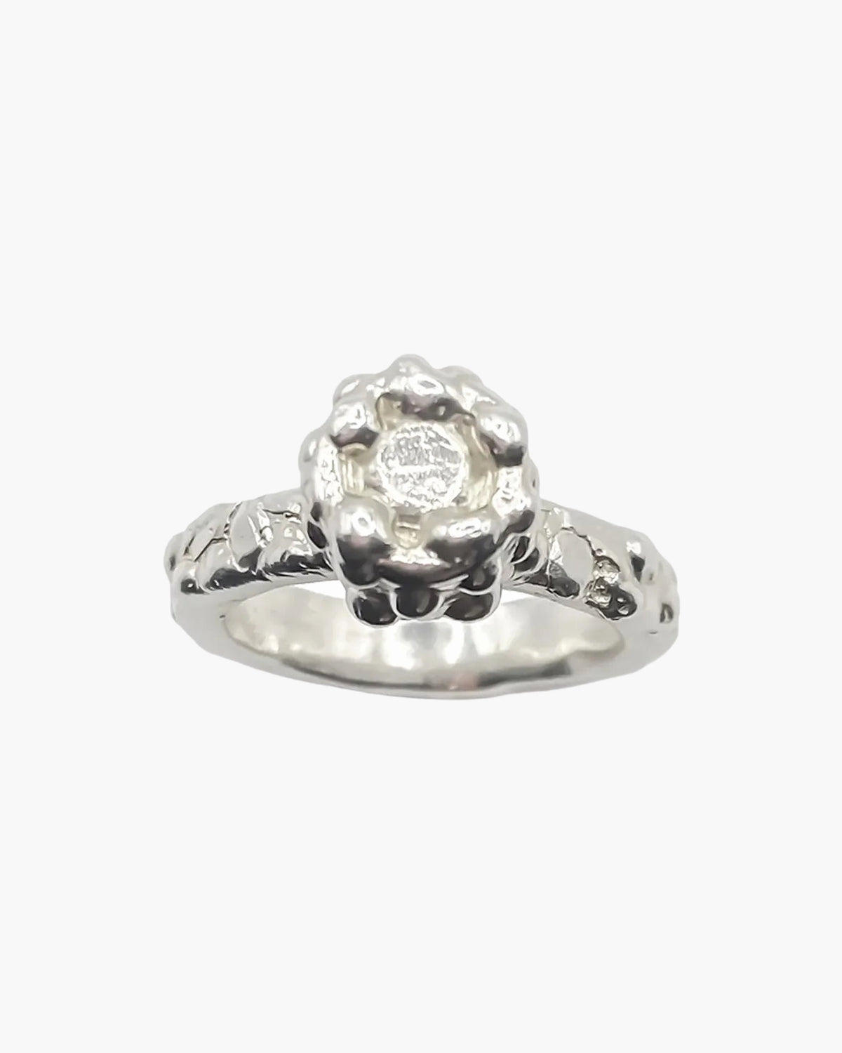 Handcrafted Orbit Ring in 18ct Gold Vermeil, artisan jewelry, elegant design, detailed view