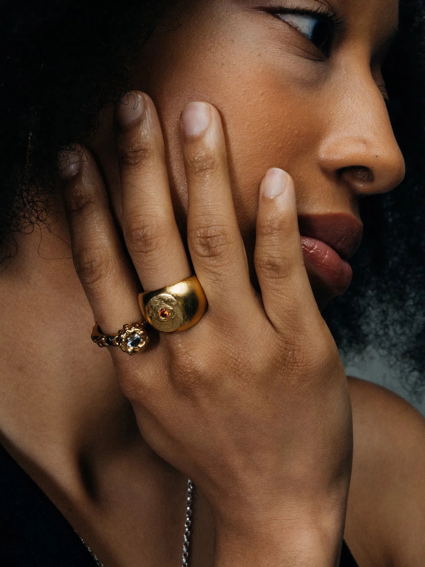 Handmade Orbit Ring luxury jewelry, premium metal, luxurious look, front view