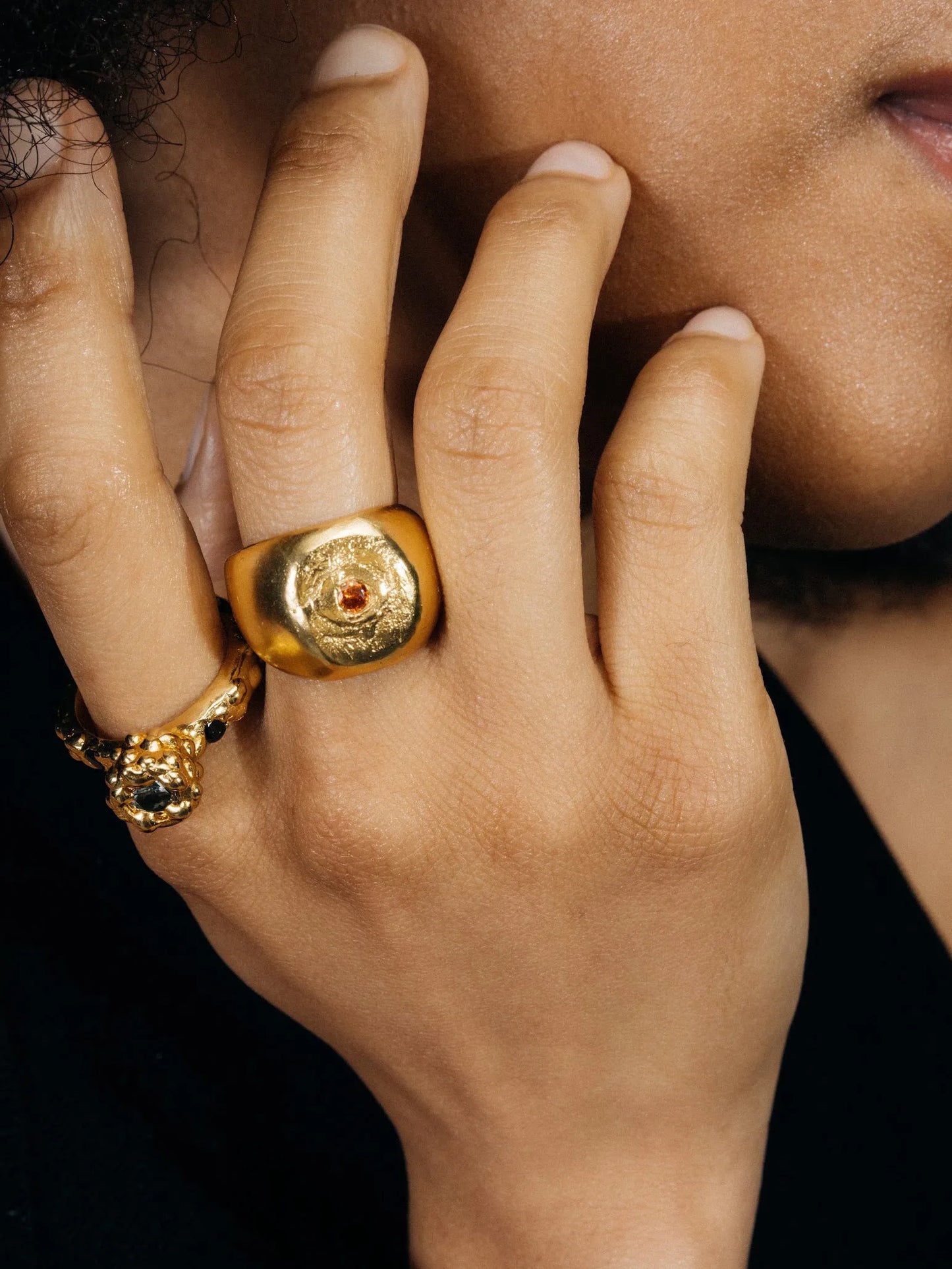 Orbit Ring artisan crafted ring in premium metal, timeless style, lifestyle shot