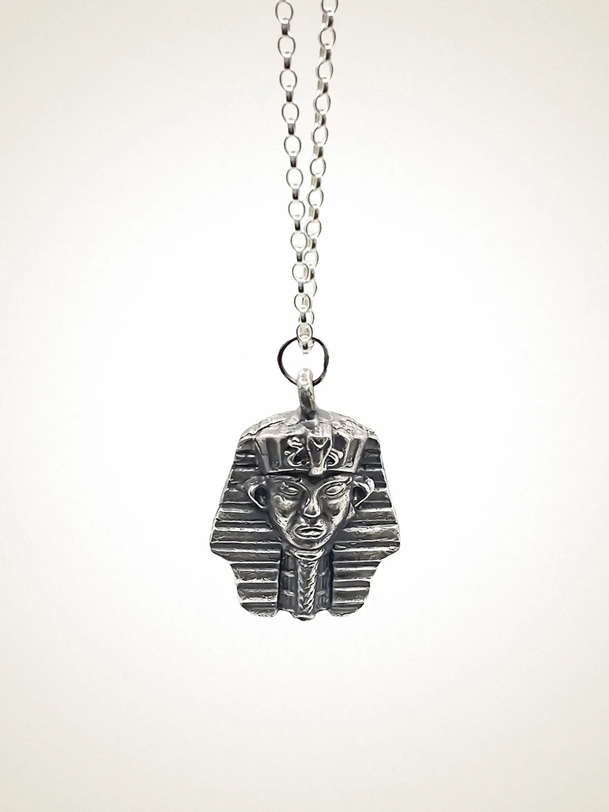 Handcrafted Pharaoh Necklace in Patina, artisan jewelry, elegant design