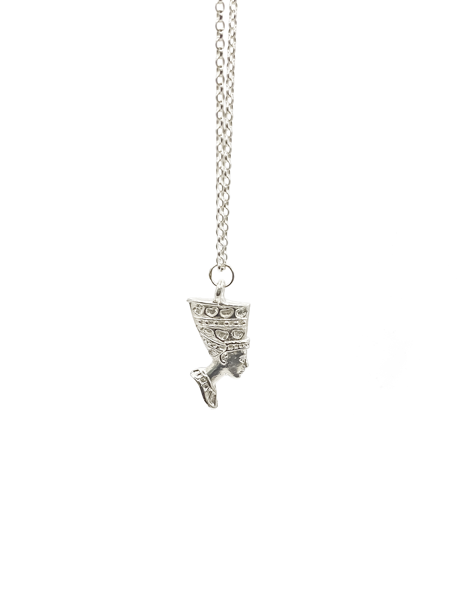 Queen Nefertiti profile pendant gold or silver free shipping