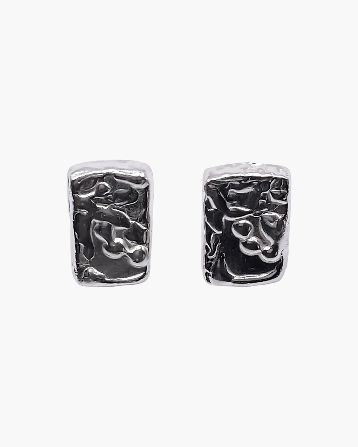 Rectangular Sculpted Earrings unique handcrafted ring, premium metal, beautiful craftsmanship, product detail