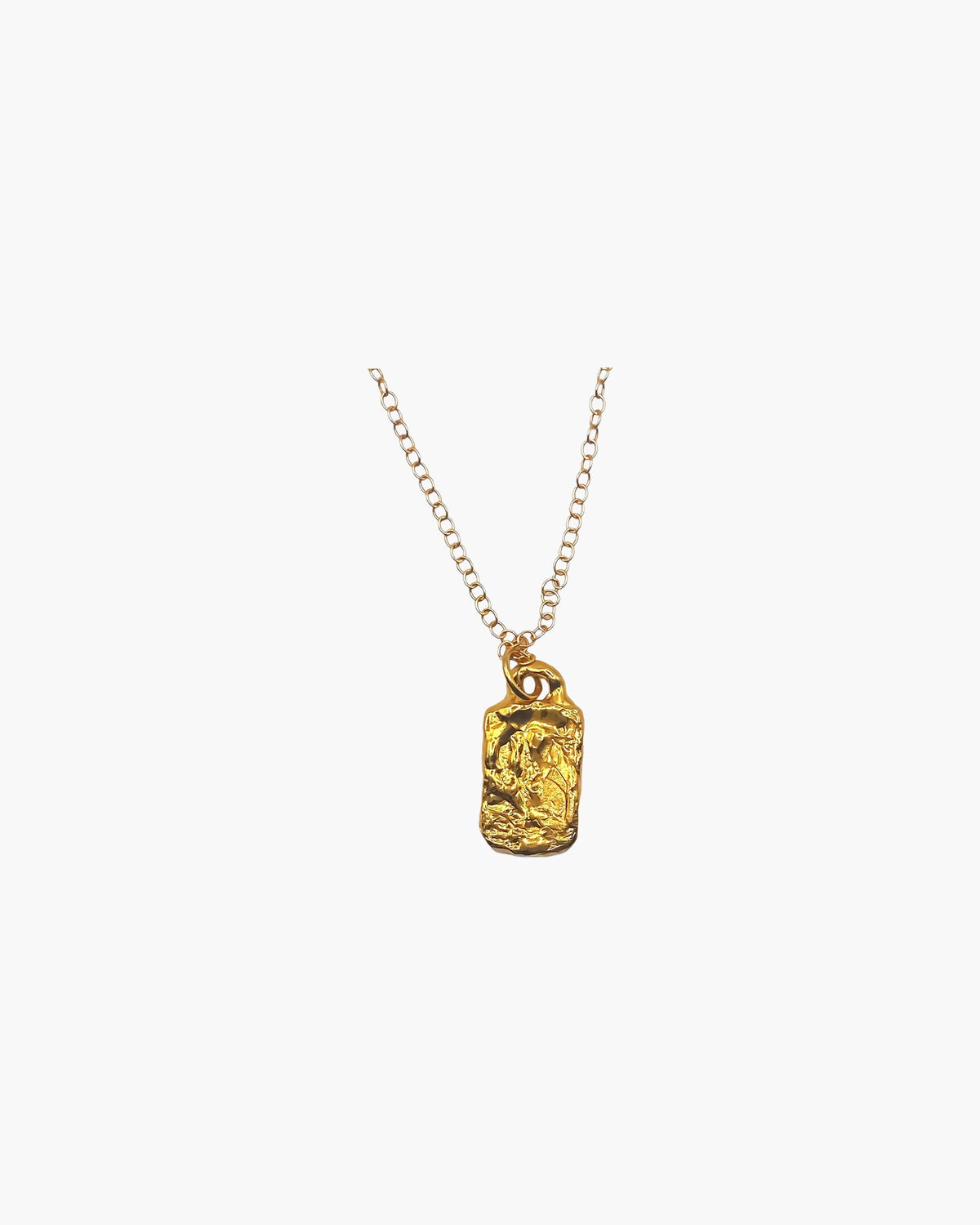 Rectangular Sculpted Necklace handmade luxury necklace, premium metal finish, sophisticated style, close-up