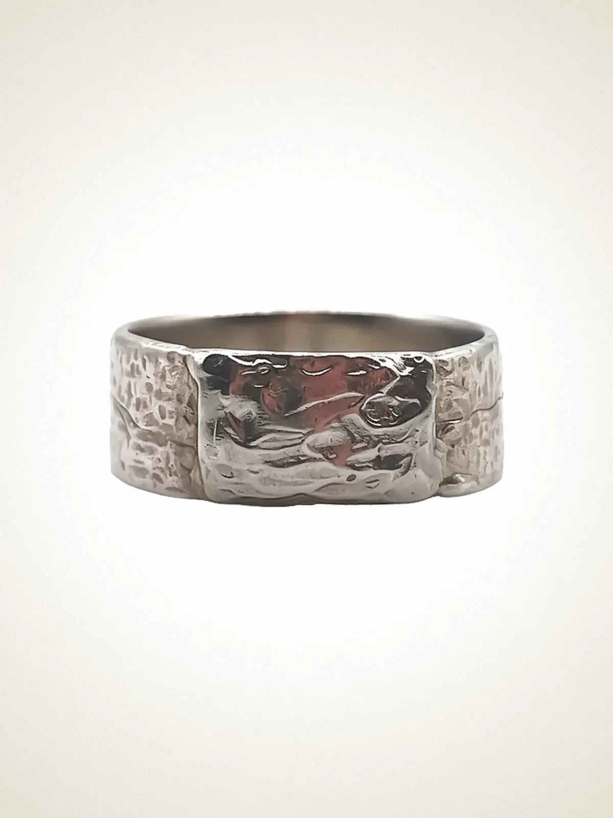 Strata Ring handmade luxury ring, premium metal finish, sophisticated style, close-up