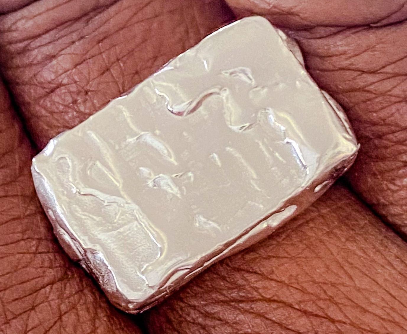 Moca Jewellery Rosa Signet Ring bubble texture playful gold or silver free shipping with a shiny finish