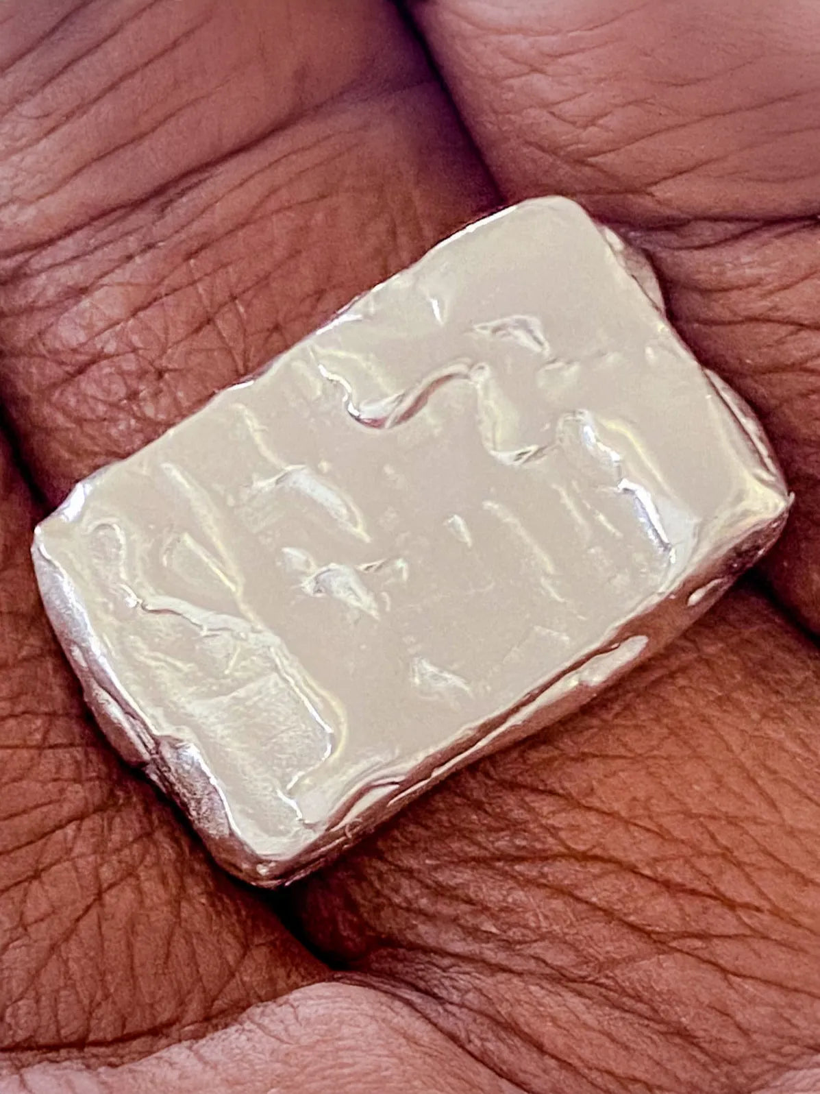 Rosa Signet Ring designer ring in premium metal, square face, side view