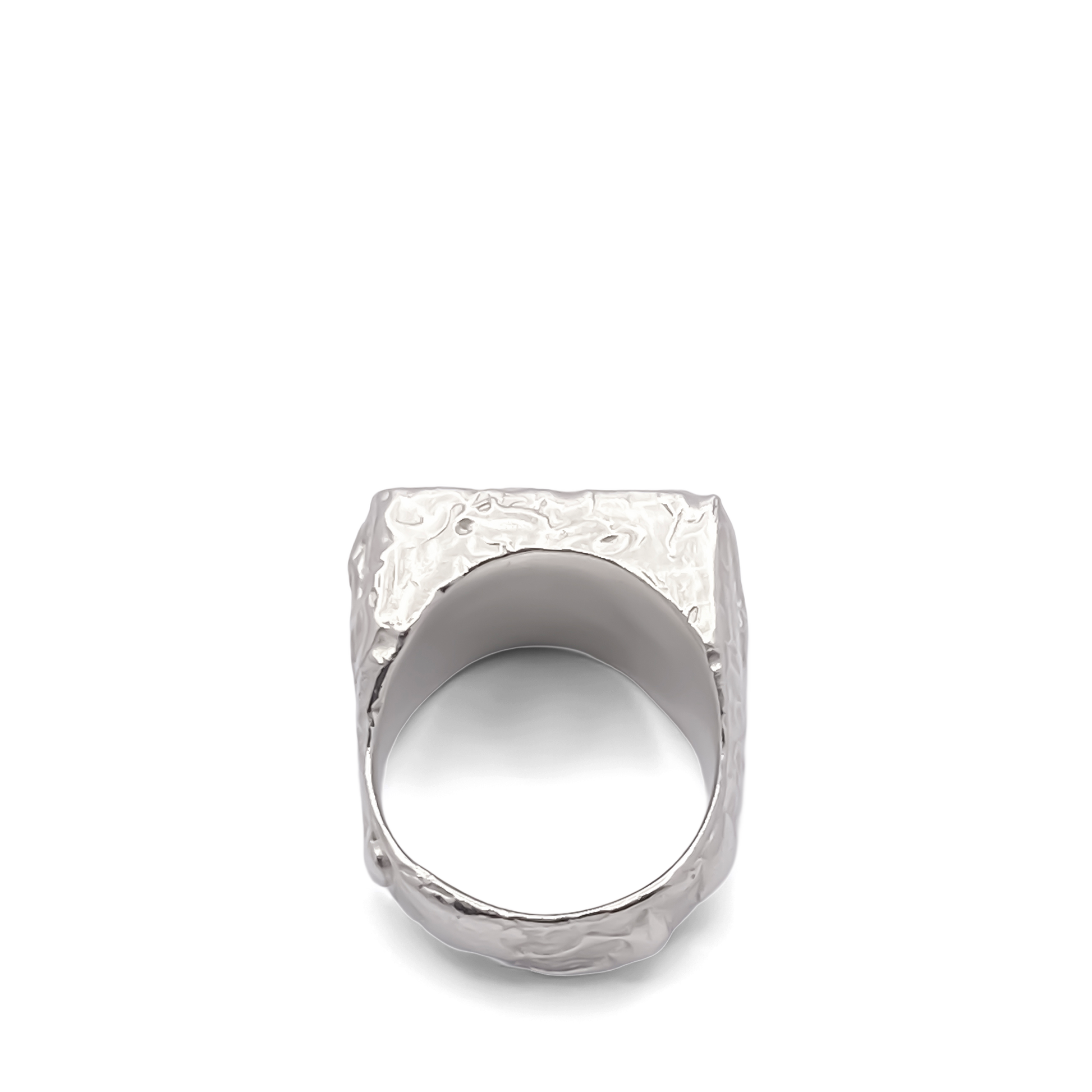 Rosa Signet Ring bubble texture playful gold or silver free shipping featuring a unique textured design