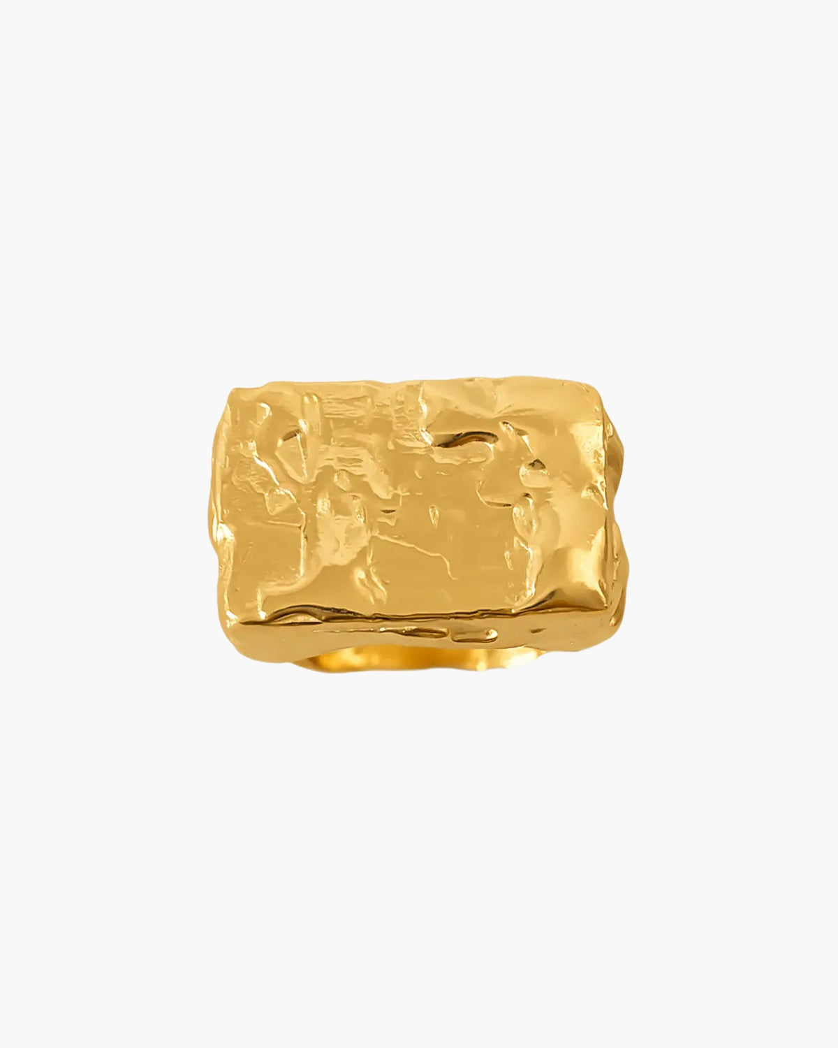 Rosa Signet Ring luxury artisan ring in Sterling silver, elegant finish, styled view