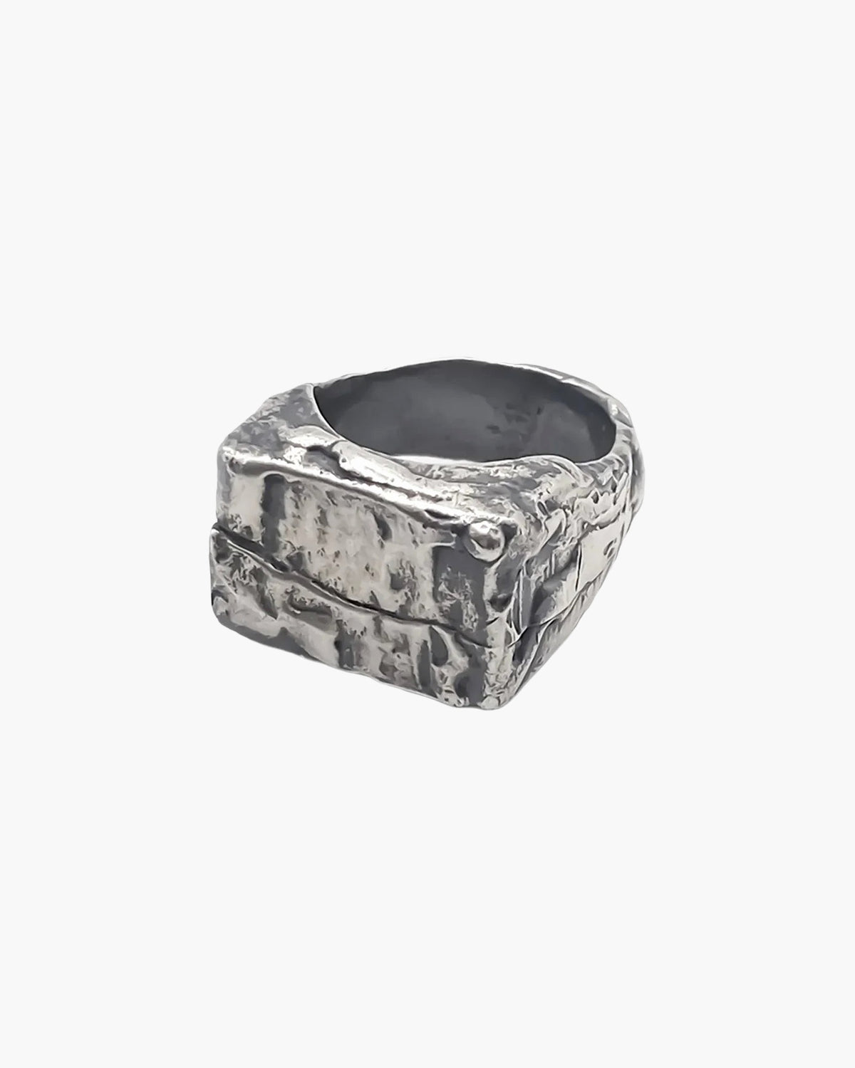 Rosa Signet Ring handmade luxury ring, 18ct Gold Vermeil finish, smooth polished surface, close-up
