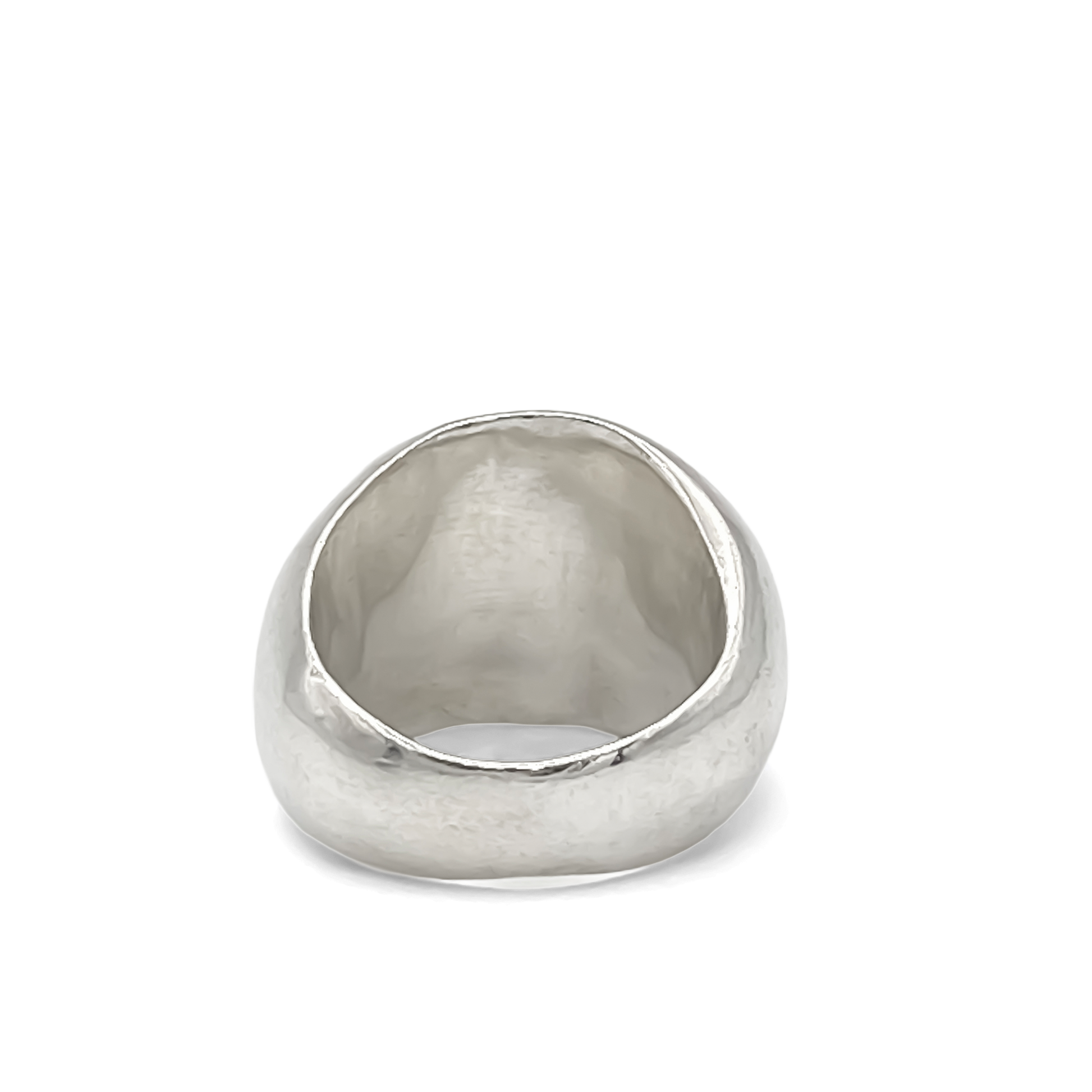 Moca Jewellery Round Signet Ring gold or silver free shipping sleek classic with a polished finish