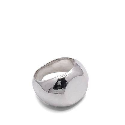 Round Signet Ring gold or silver free shipping sleek classic design with a polished finish
