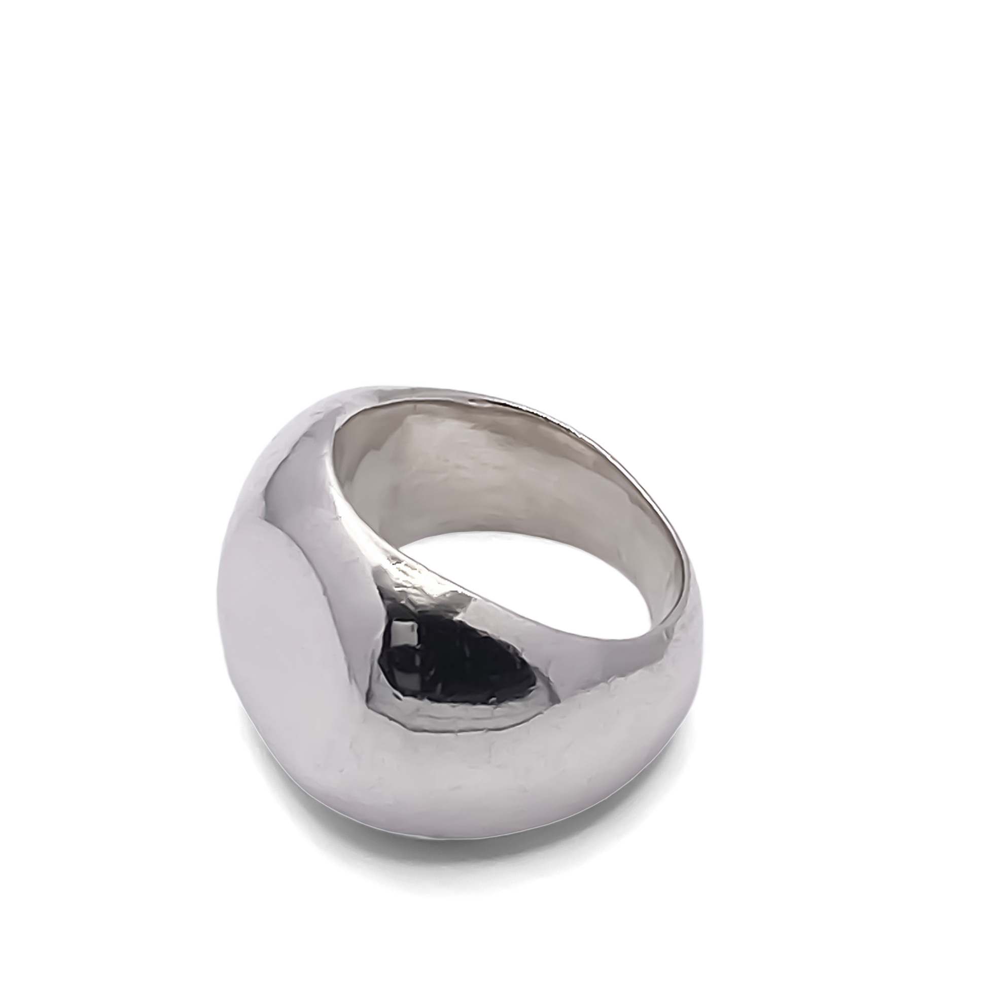Moca Jewellery Round Signet Ring gold or silver free shipping sleek classic design for timeless elegance