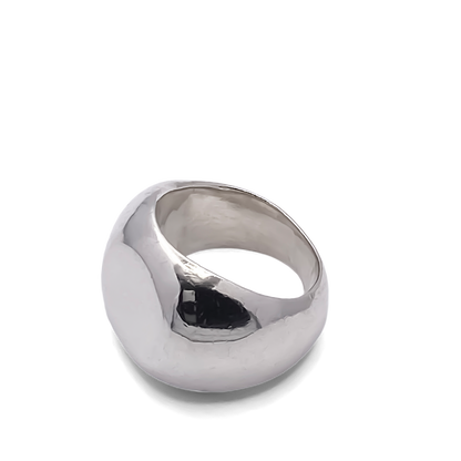 Moca Jewellery Round Signet Ring gold or silver free shipping sleek classic design for timeless elegance
