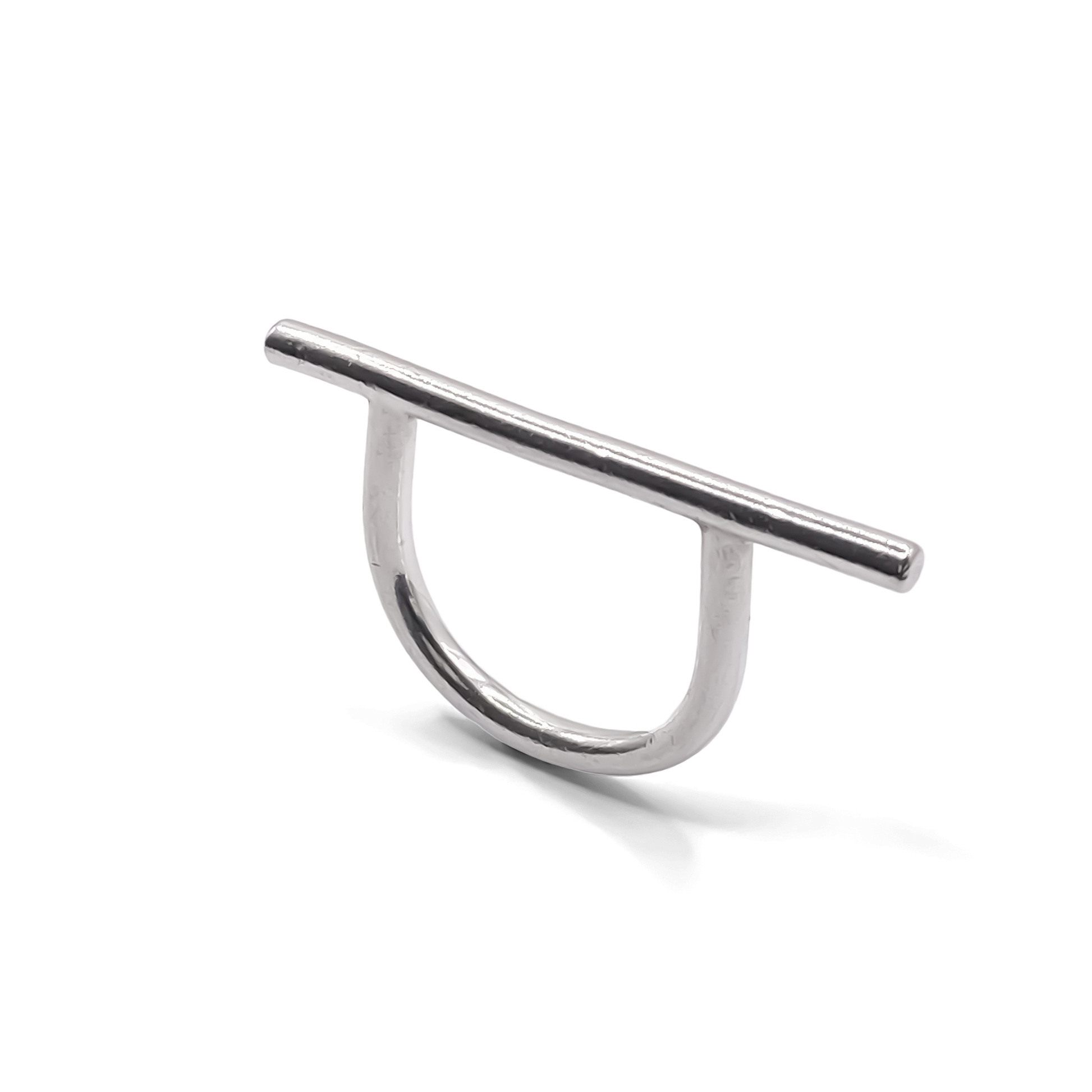 Free shipping on silver bar ring by Moca Jewellery, now in gold silver finish.