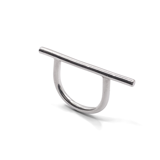Free shipping on silver bar ring by Moca Jewellery, now in gold silver finish.