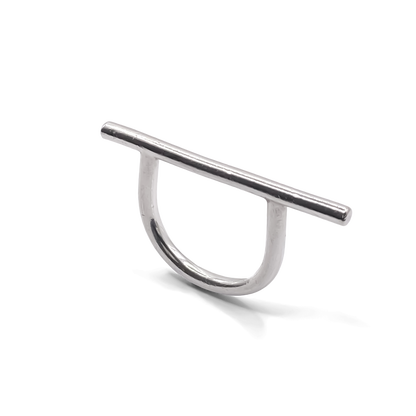 Free shipping on silver bar ring by Moca Jewellery, now in gold silver finish.