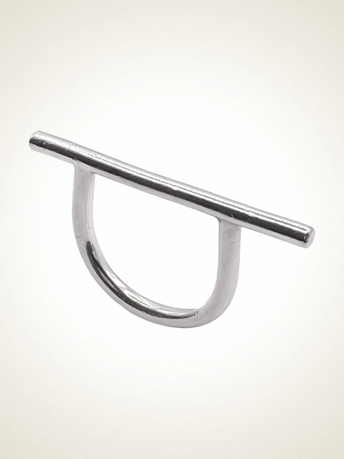 Handcrafted Bar Ring in Sterling silver, artisan jewelry, elegant design