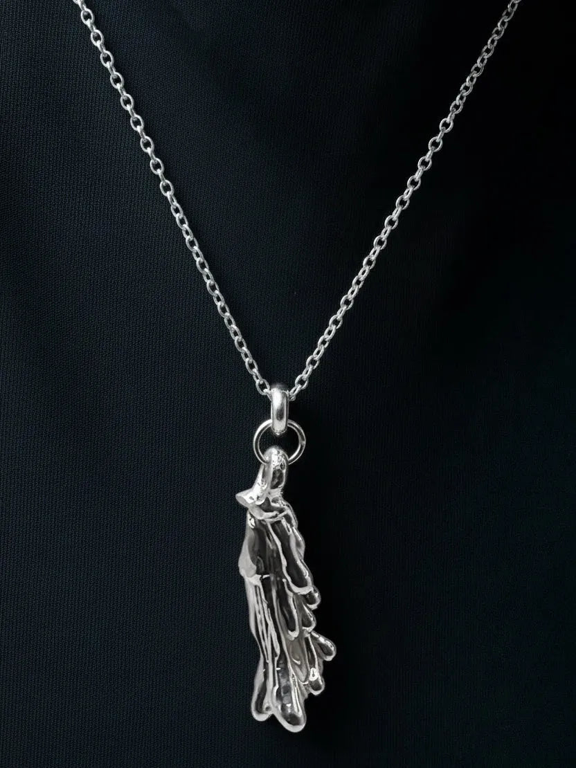 Drop Necklace artisan crafted necklace in premium metal, timeless style, lifestyle shot