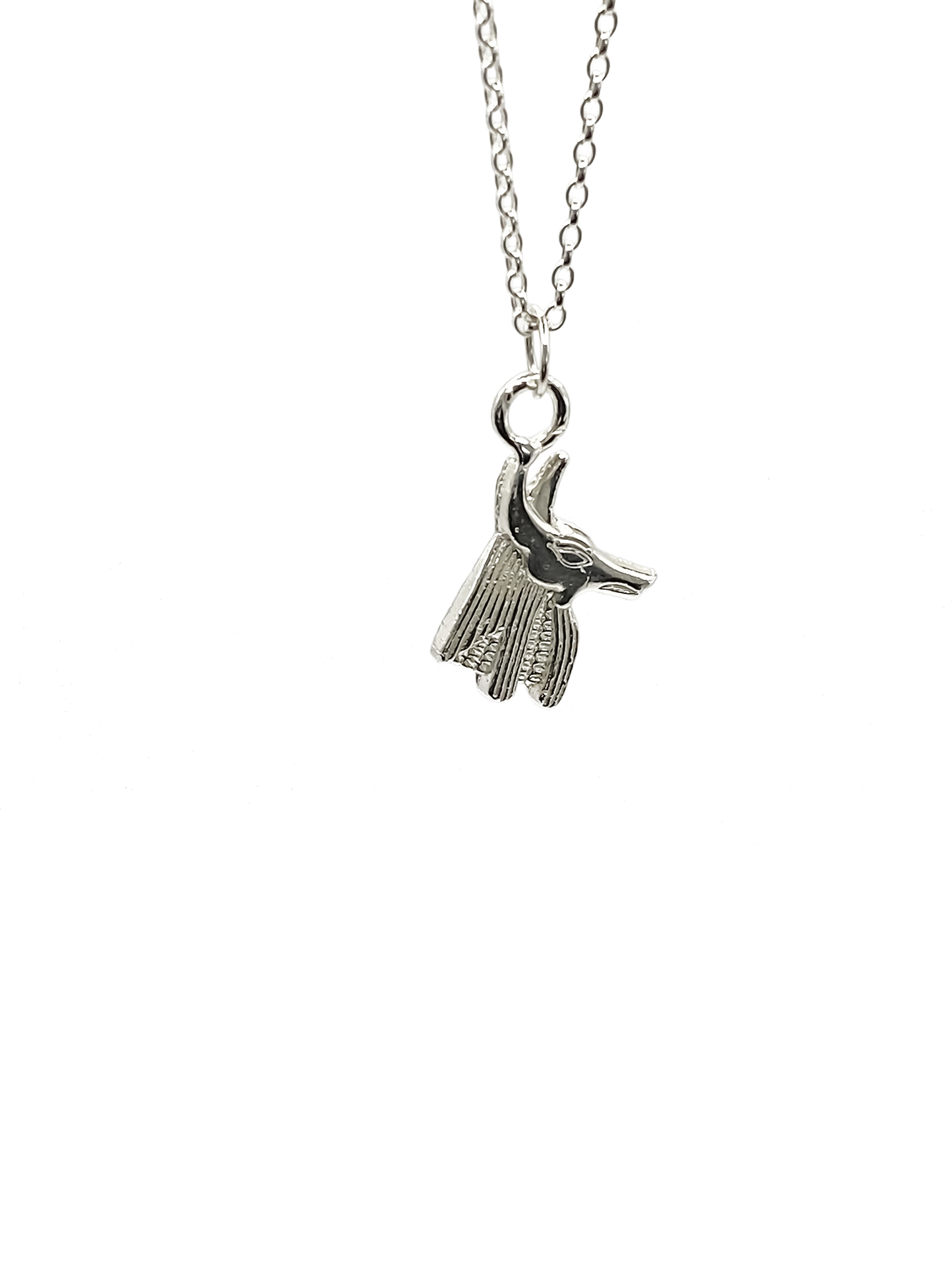 Silver Anubis Pendant necklace with finish, Ancient Egyptian African Afterlife Guardian,silver or gold  free shipping