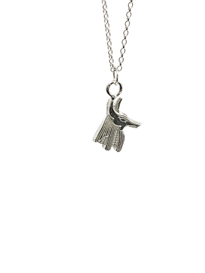 Silver Anubis Pendant necklace with finish, Ancient Egyptian African Afterlife Guardian,silver or gold  free shipping