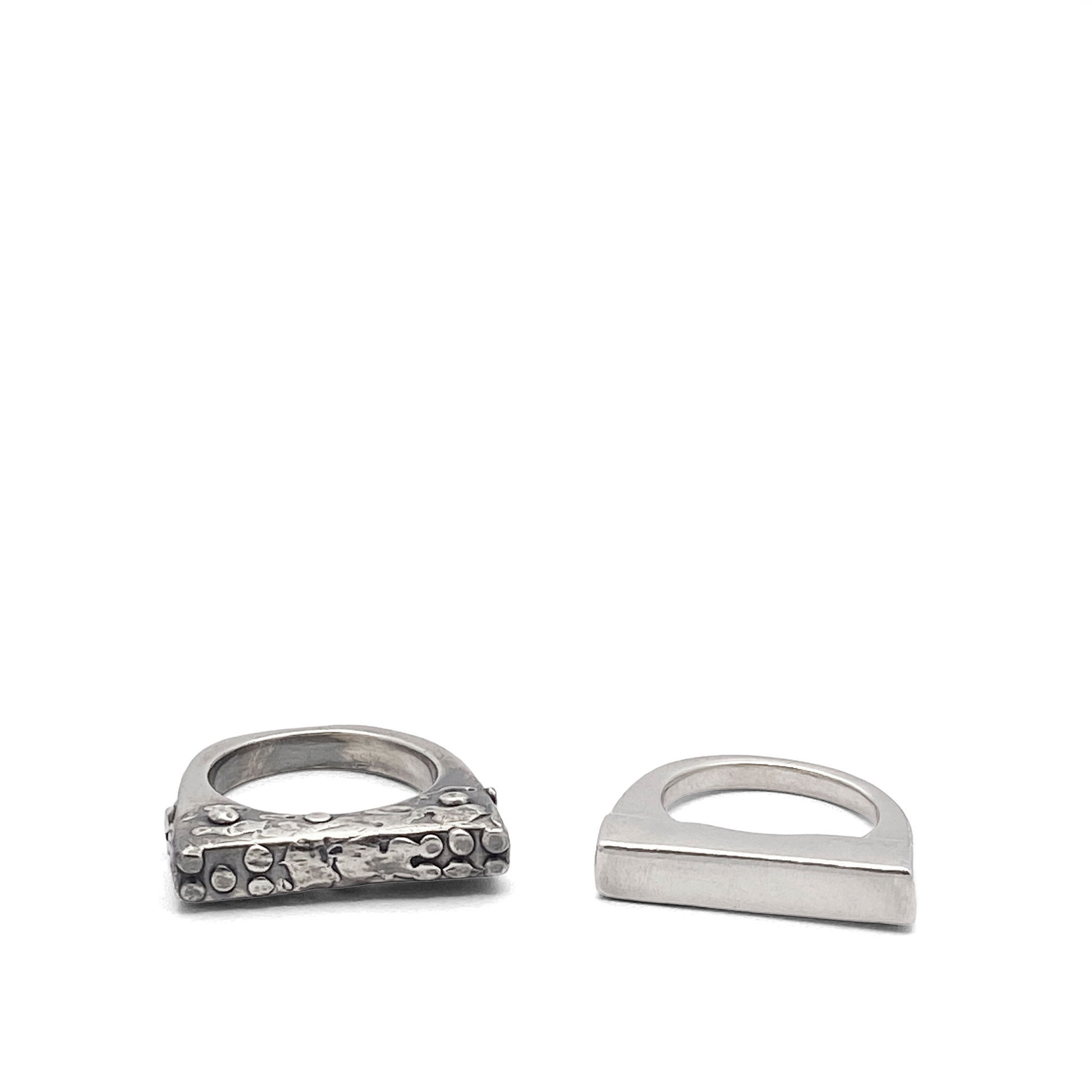 Slender unique Textured Ring oxidised gold or silver free shipping featuring modern design and intricate detailing