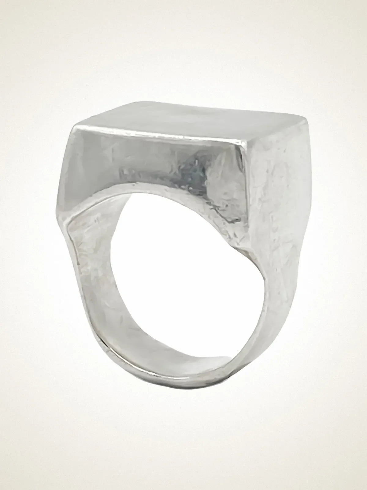 Small Square Signet Ring unique handcrafted ring, premium metal, statement piece, product detail