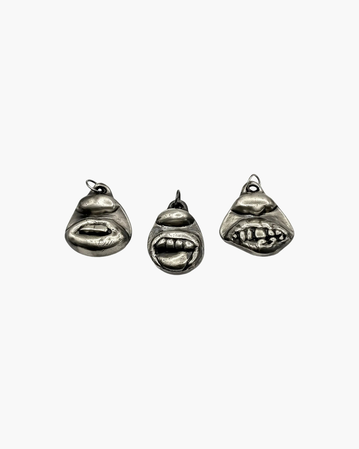 Smiler Necklace luxury artisan necklace in premium metal, positive jewelry, styled view