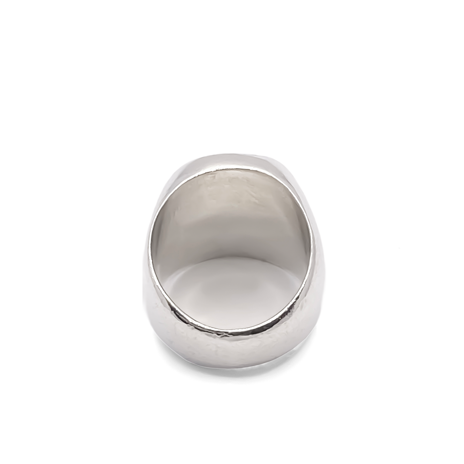 Elegant silver Square Round Signet Ring with a smooth, classic finish, free shipping