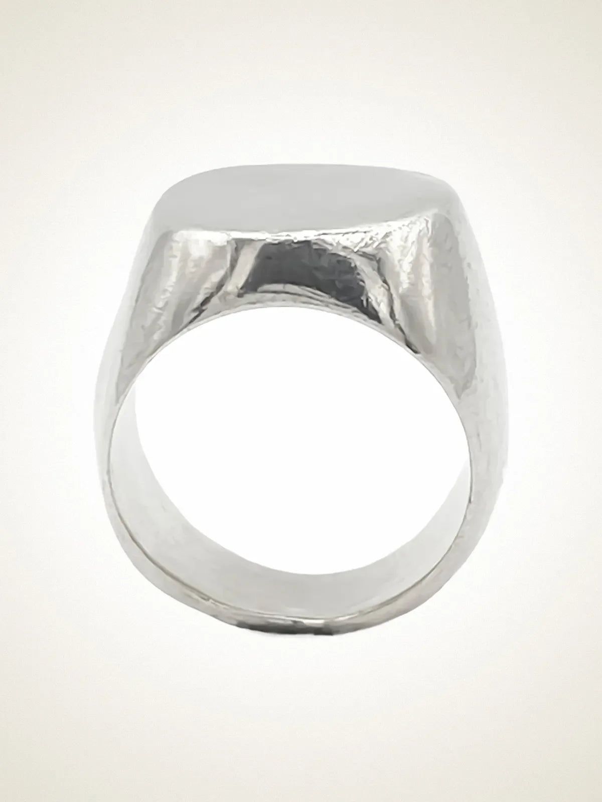 Square Round Signet Ring unique handcrafted ring, 18ct Gold Vermeil, statement piece, product detail