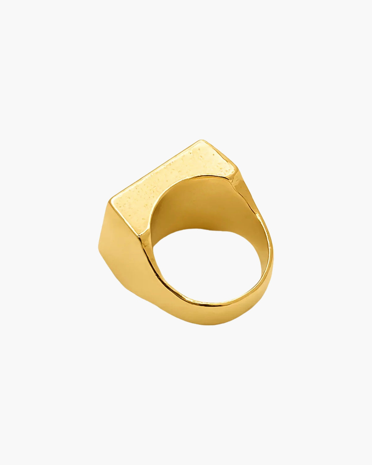 Designer Square Signet Ring in Sterling silver, handmade jewelry, timeless design, alternate angle