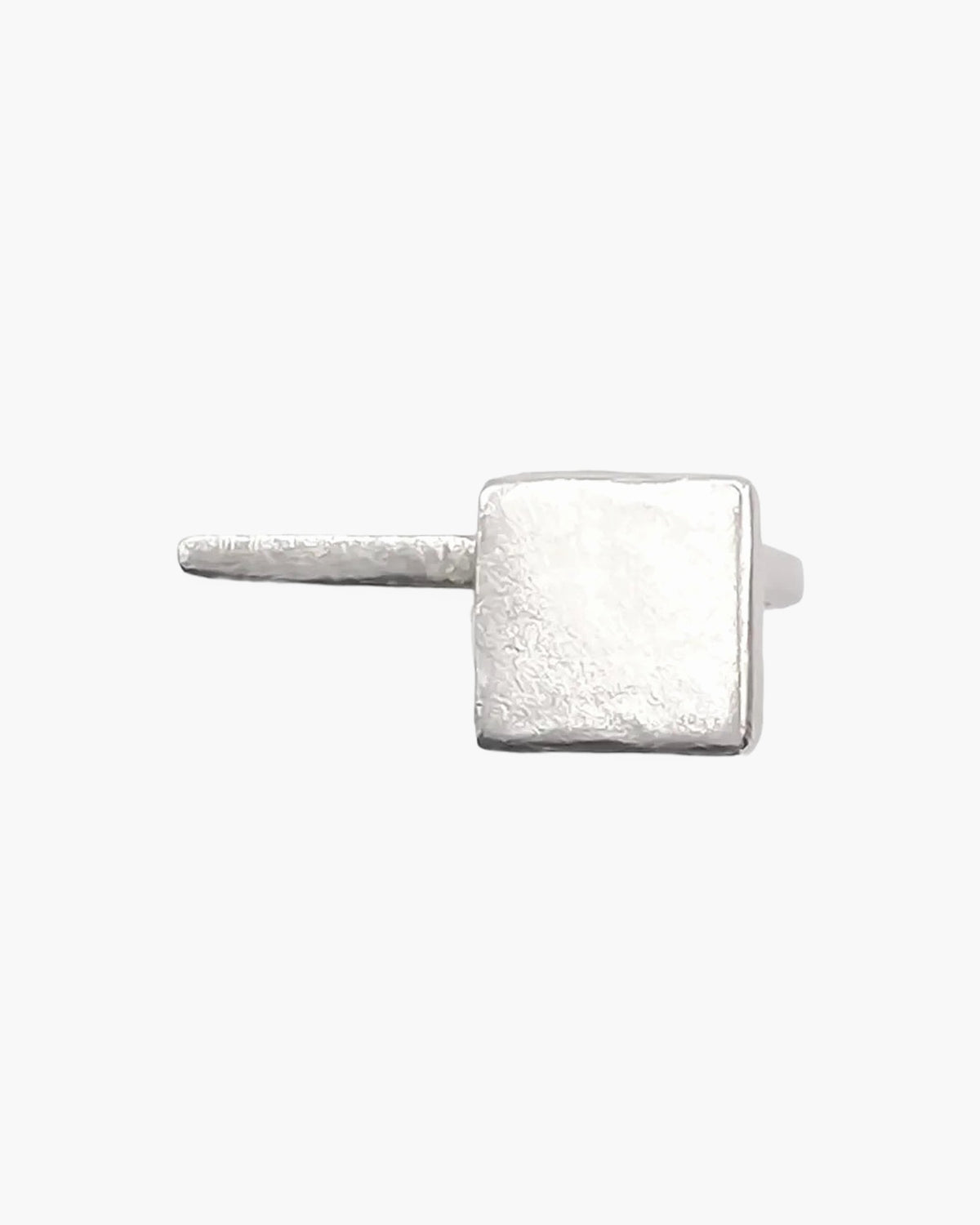 Square Top Signet Ring handmade luxury ring, 18ct Gold Vermeil finish, smooth polished surface, close-up