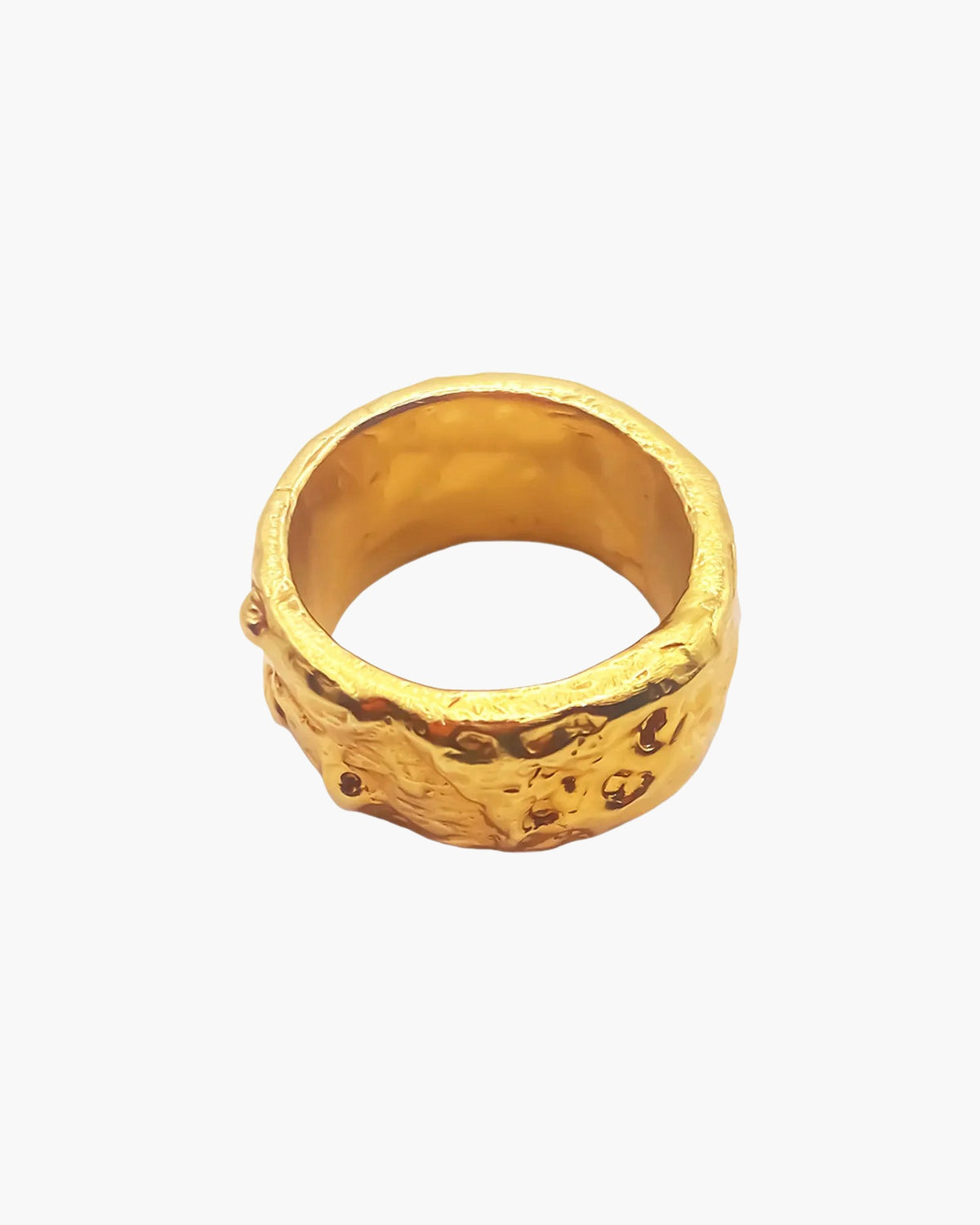 Gold vermeil Stone Set Band Ring, front view