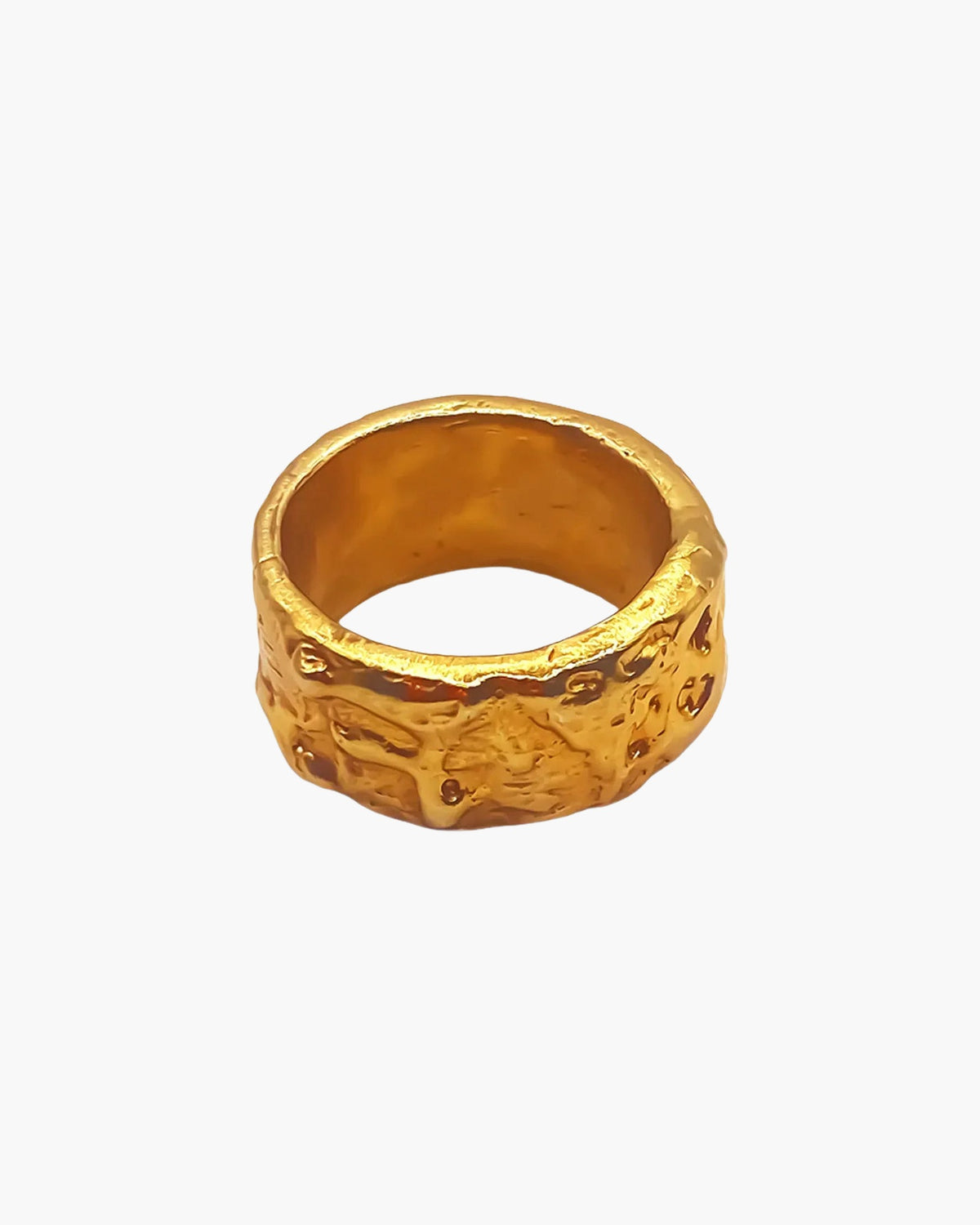 Gold vermeil Stone Set Band Ring, side view