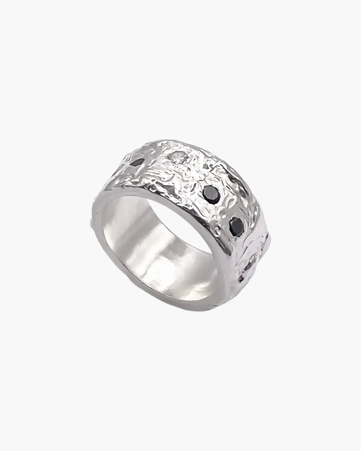Stone Set Gem Band Ring in sterling silver