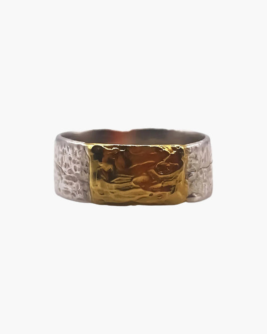 Handcrafted Strata Ring in Sterling silver, artisan jewelry, elegant design