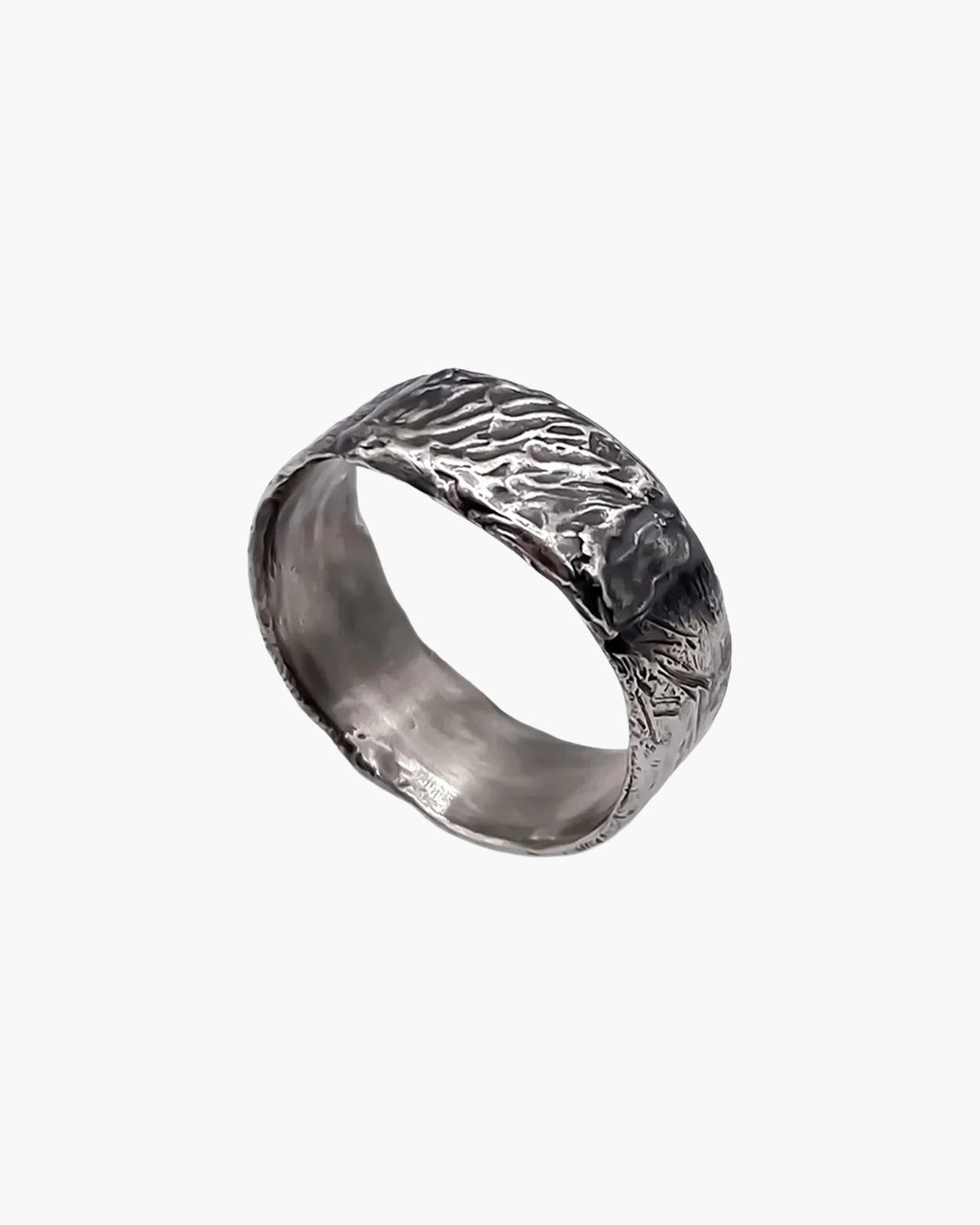 Handcrafted Strata Ring in Patina, artisan jewelry, elegant design, detailed view