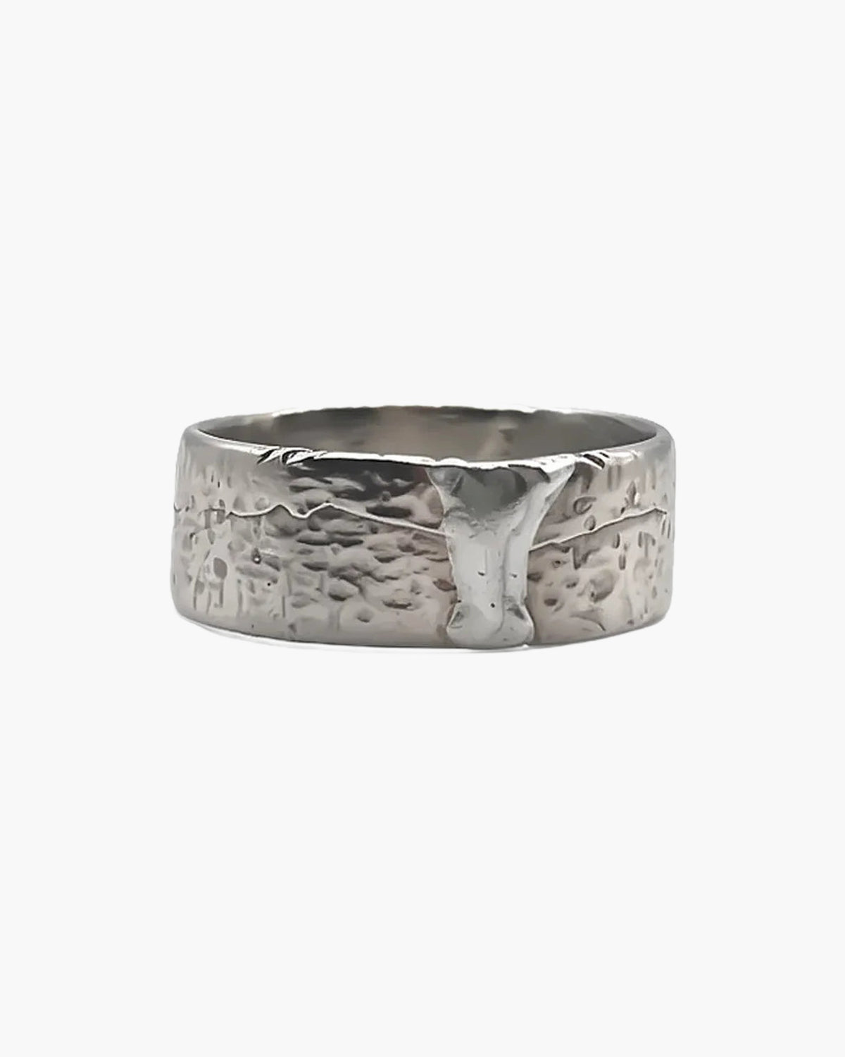 Artisan Strata Ring in premium Sterling silver, refined finish, angle view