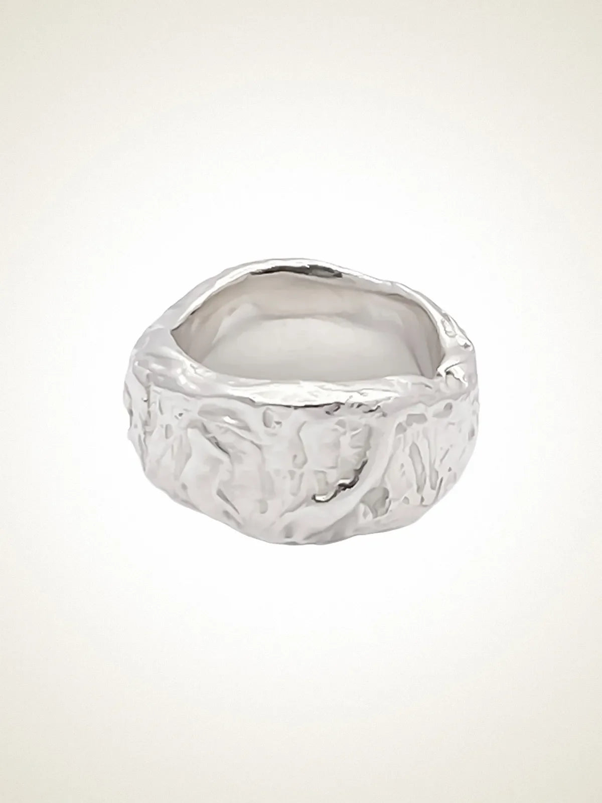 Tessy's Ring artisan designer ring in premium metal, chic style, different perspective