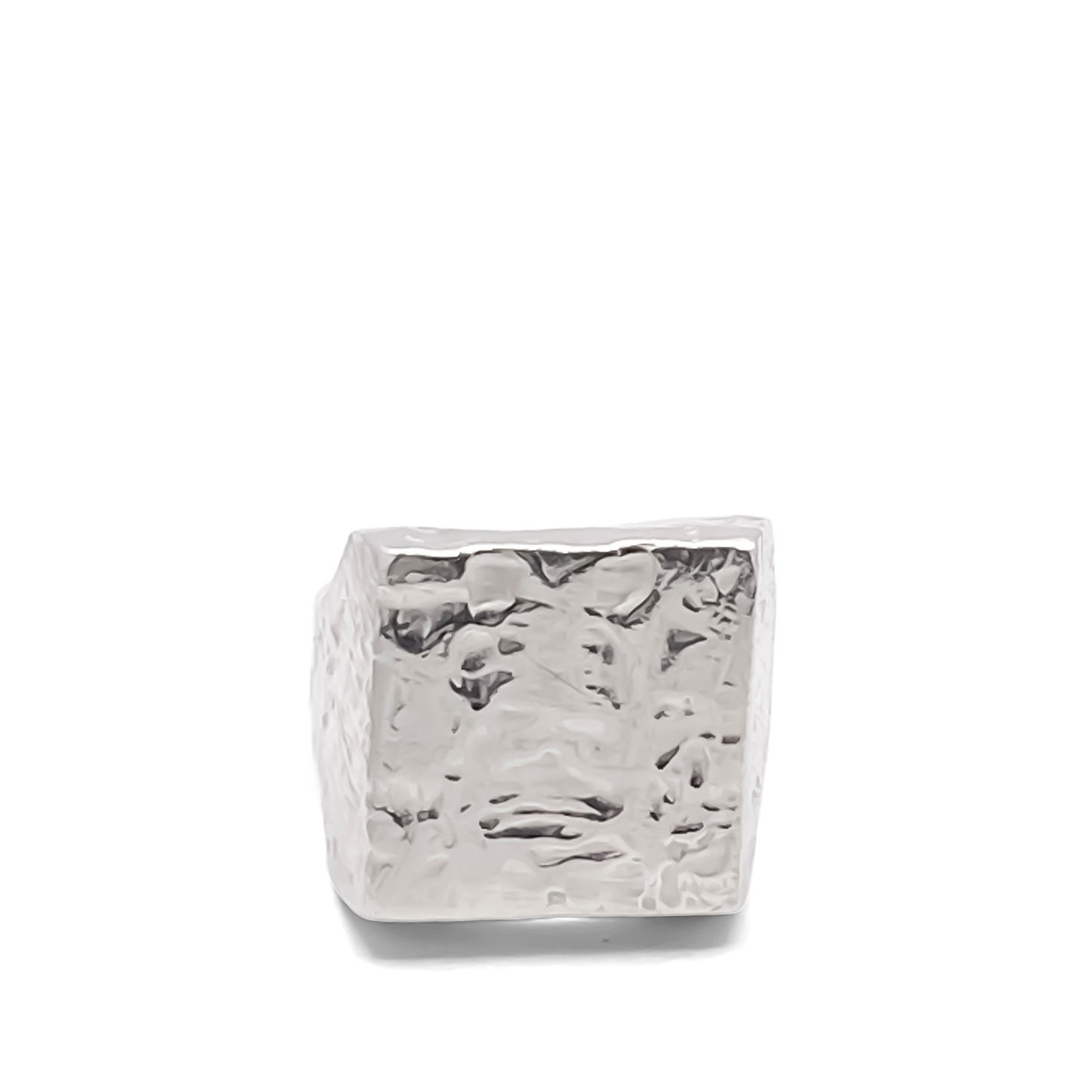 Textured signer ring gold or silver free shipping with a unique hammered design from Moca Jewellery