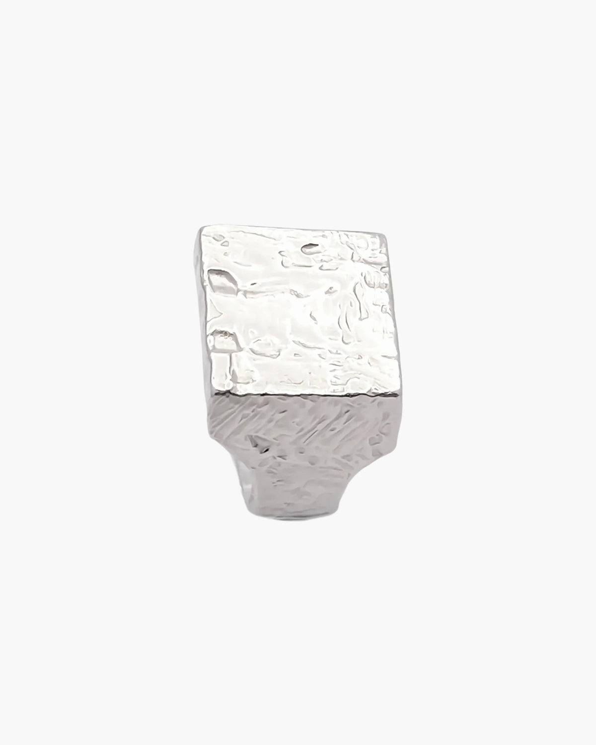 Sterling silver Textured Signet Ring, profile