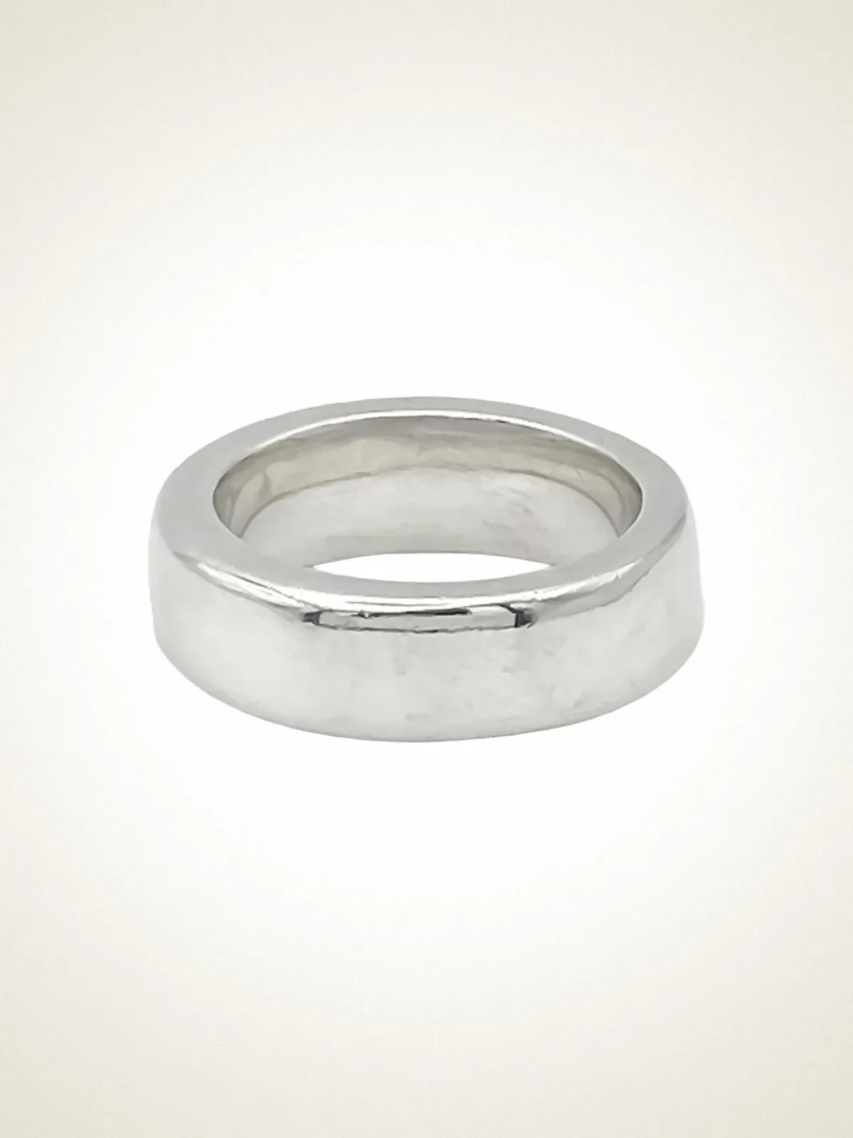 Handmade Thickems Band Ring luxury jewelry, Sterling silver, luxurious look, front view