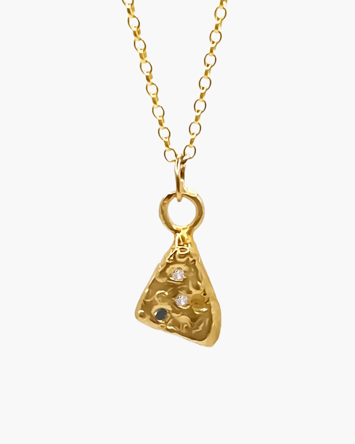 Triad Spark Gem Chain Necklace in 22ct gold vermeil with lab-grown stones