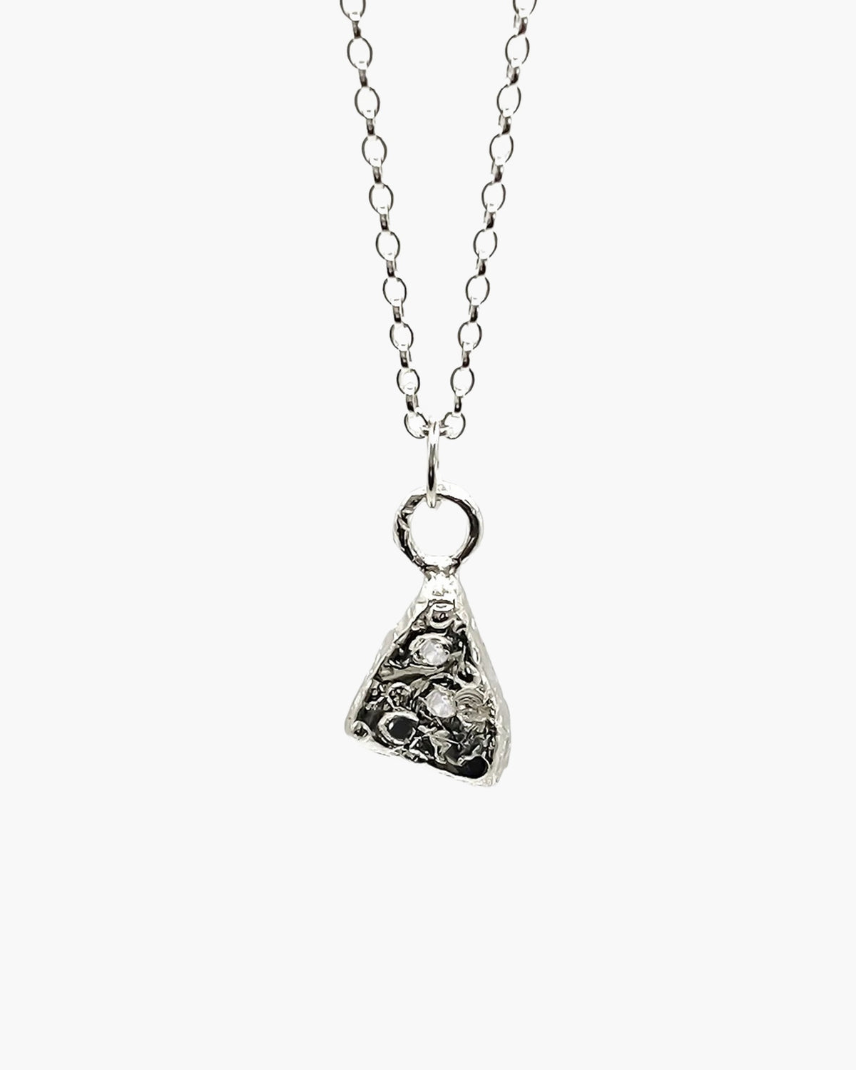 Triad Spark Gem Chain Necklace in sterling silver