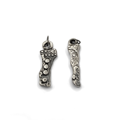 Group pendant photo featuring Twig Pendant and other designs - charming oxidised organic texture gold or silver free shipping