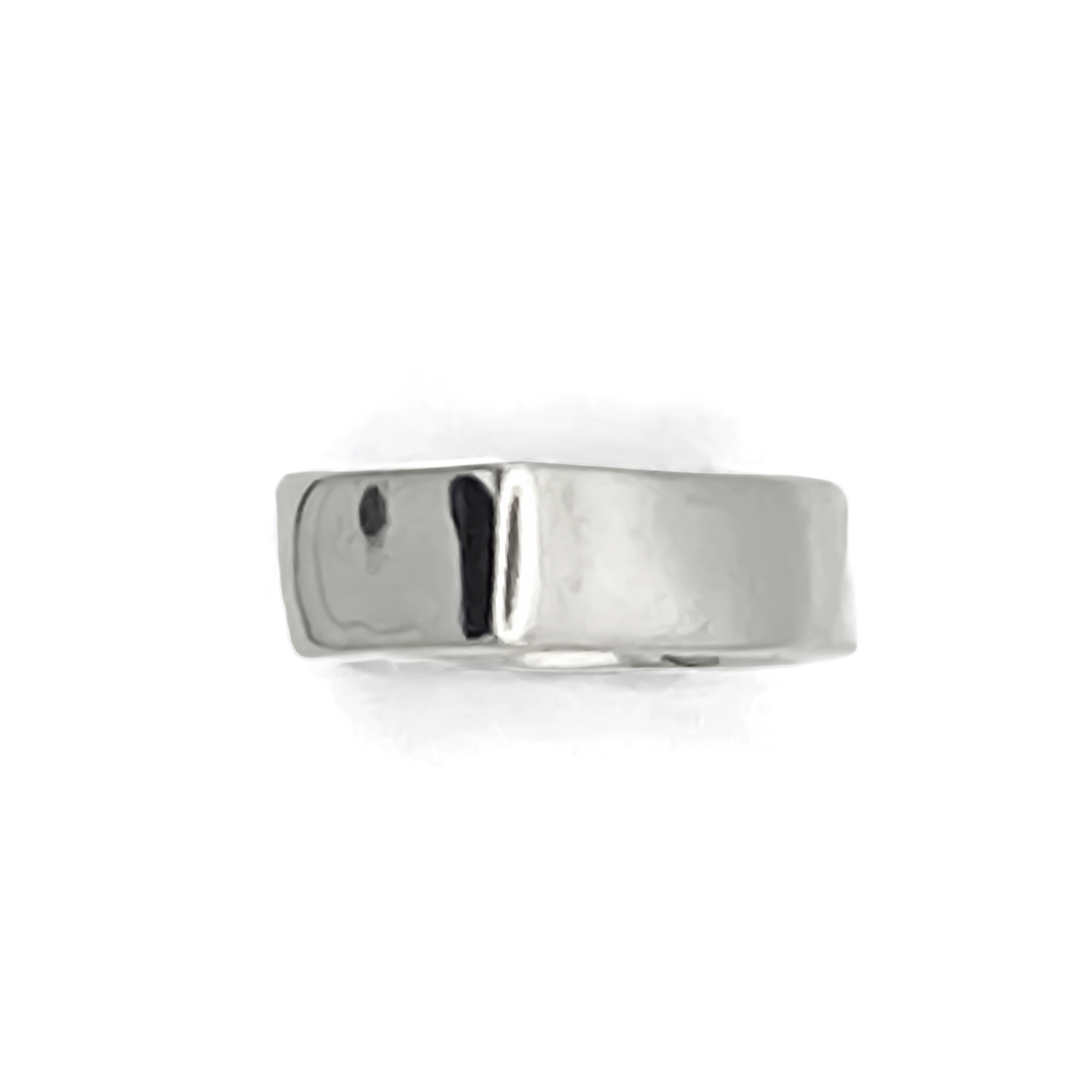 Side profile view of Wonky Nut Ring showing unique form - playfully unique elegant gold or silver free shipping