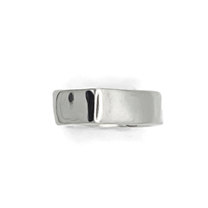 Side profile view of Wonky Nut Ring showing unique form - playfully unique elegant gold or silver free shipping
