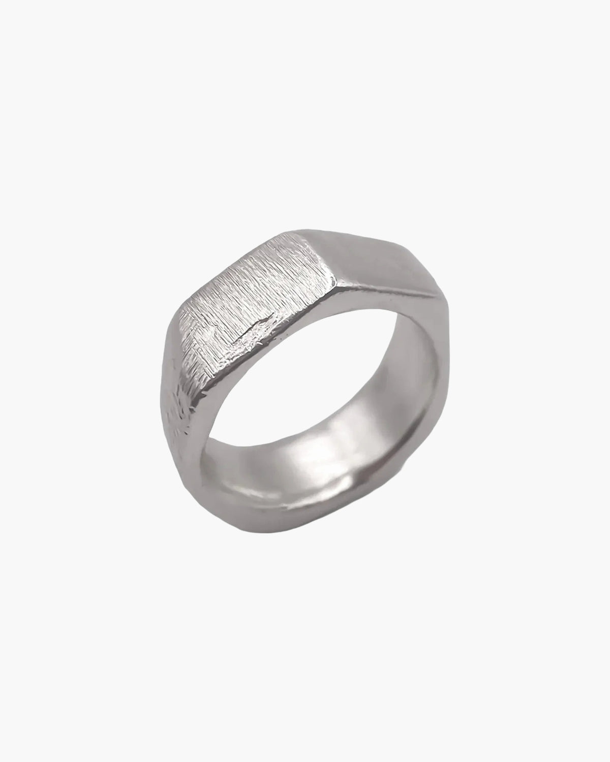 Handcrafted Wonky Nut Ring in Silver Black & Yellow Gemstone, artisan jewelry, elegant design, detailed view