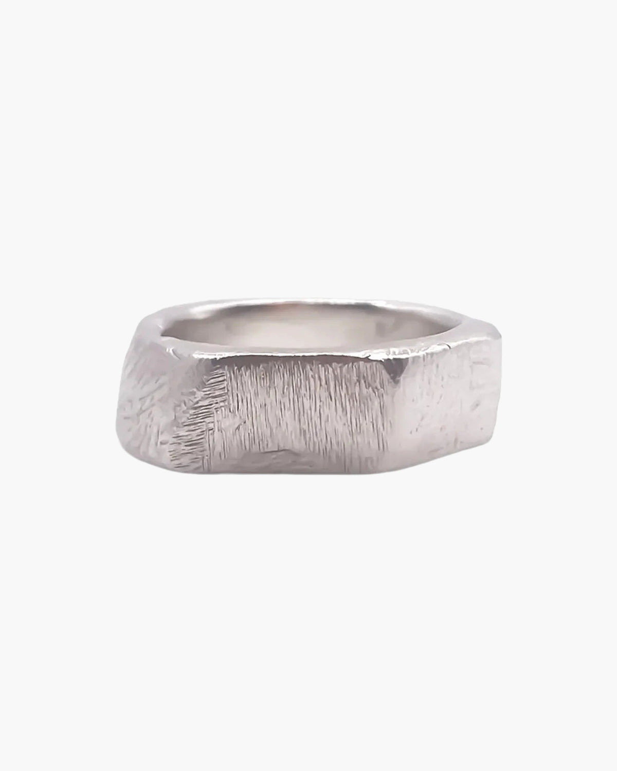 Wonky Nut Ring handmade luxury ring, 18ct Gold Vermeil finish, sophisticated style, close-up